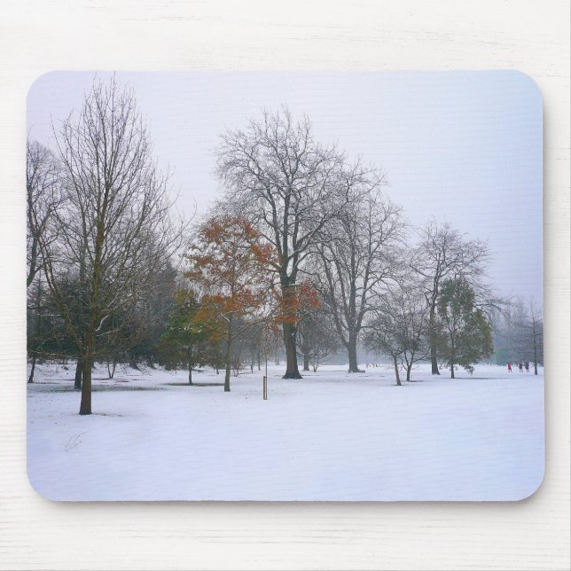 Snow in the Park Mouse Mat (Front)