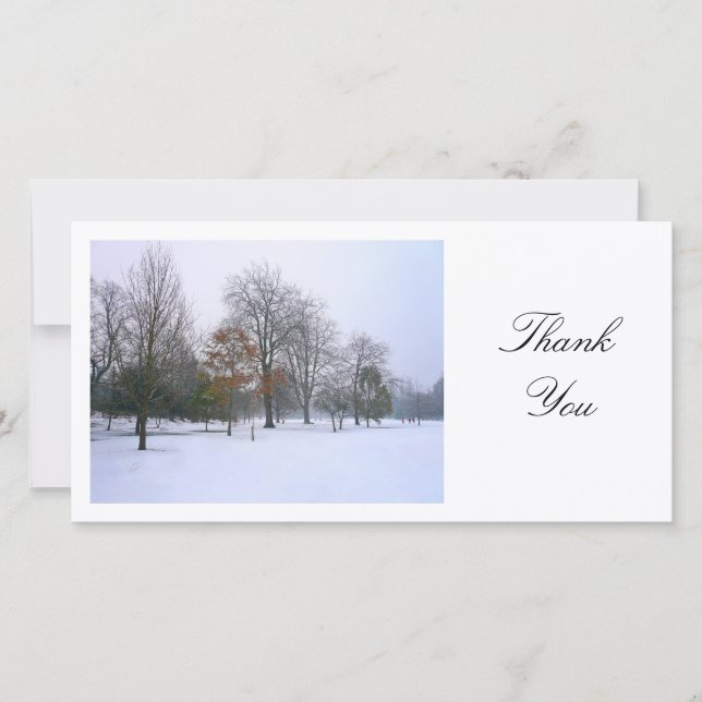 Snow in the Park - Thank You Card (Front)