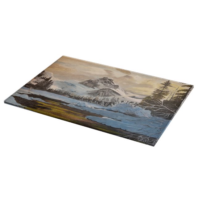 Snow in the Rocky Mountains, by Gary Poling Cutting Board (Corner)
