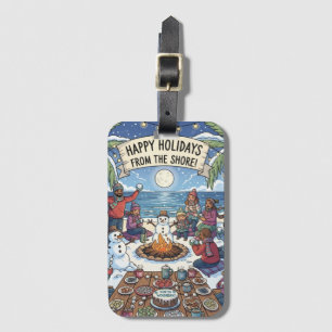 Snow in the Seashore Luggage Tag