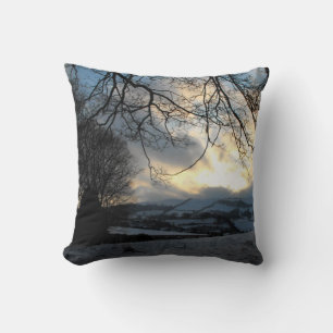 Snow in Wales by Alexandra Cook Cushion