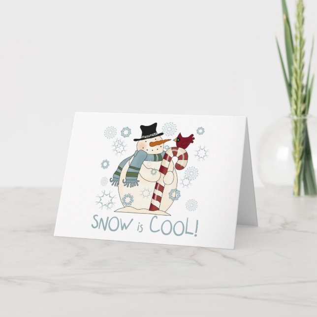 Snow is Cool Holiday Tshirts and Gifts Card (Front)