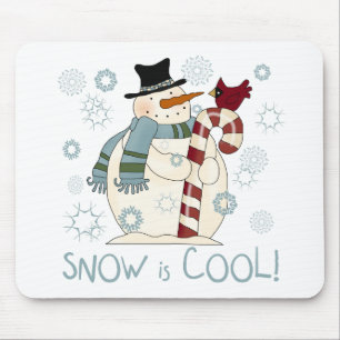 Snow is Cool Holiday Tshirts and Gifts Mouse Mat