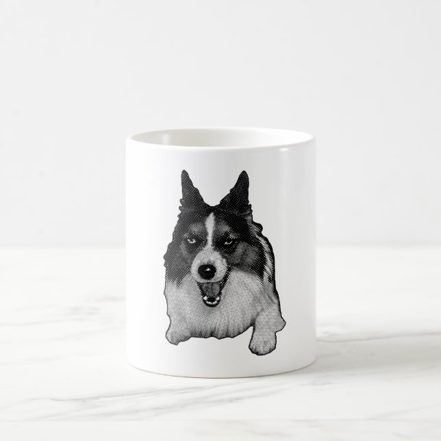Snow‑Kissed Corgi Hello Coffee Mug (Center)