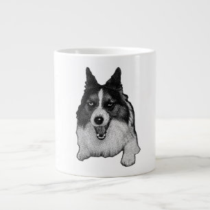 Snow‑Kissed Corgi Hello Large Coffee Mug