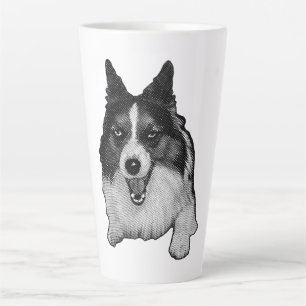 Snow‑Kissed Corgi Hello Latte Mug