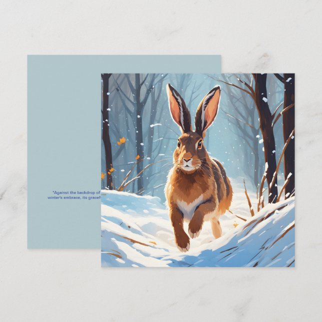 Snow-Kissed Revelry: The Hare Run Holiday Card (Front/Back)