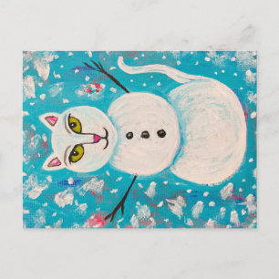 Snow Kitty Postcard