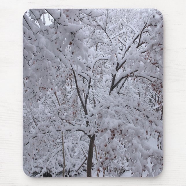 Snow-Laden Trees Mouse Mat (Front)