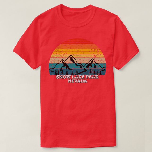 Snow Lake Peak Nevada Mountains  T-Shirt (Design Front)