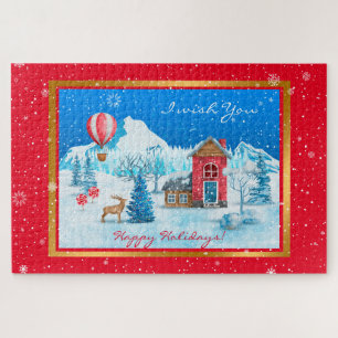 Snow Landscape Customise Jigsaw Puzzle