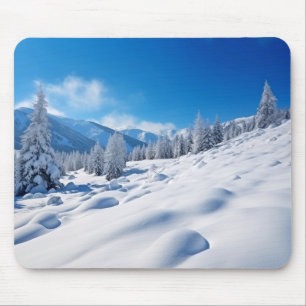 Snow Landscape Meditation Serene Calm Mouse Mat