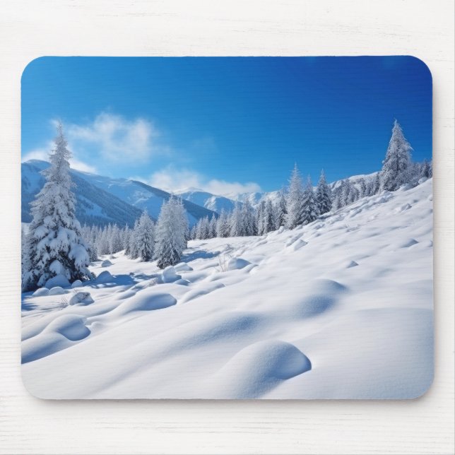 Snow Landscape Meditation Serene Calm Mouse Mat (Front)