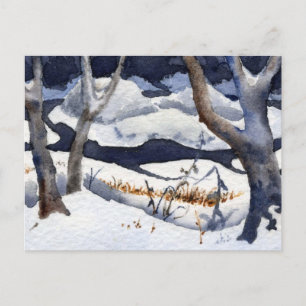 Snow Landscape Print Postcard