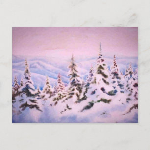 Snow Landscape Print Postcard