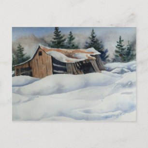 Snow Landscape Print Postcard
