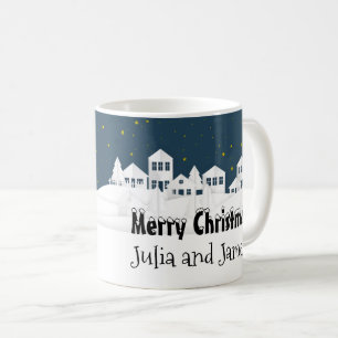 Snow Landscape Romantic Chic Elegant Him and Her Coffee Mug