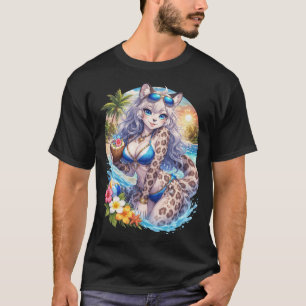Snow Leapard on the Beach T-Shirt