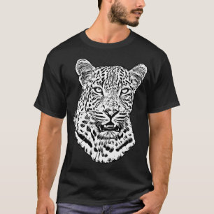 Snow Leopard Abstract Original jungle animal Art T-Shirt