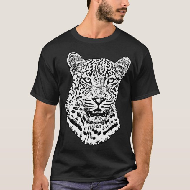 Snow Leopard Abstract Original jungle animal Art T-Shirt (Front)