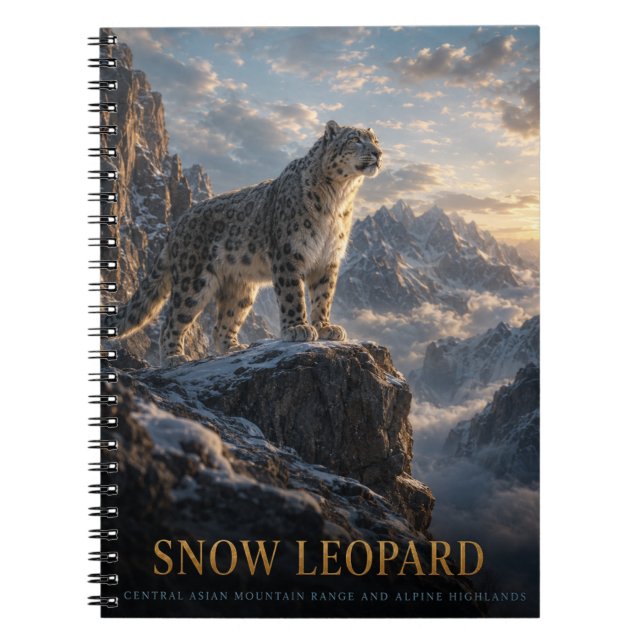 Snow Leopard Alpine Highlands ANIMALS Notebook (Front)