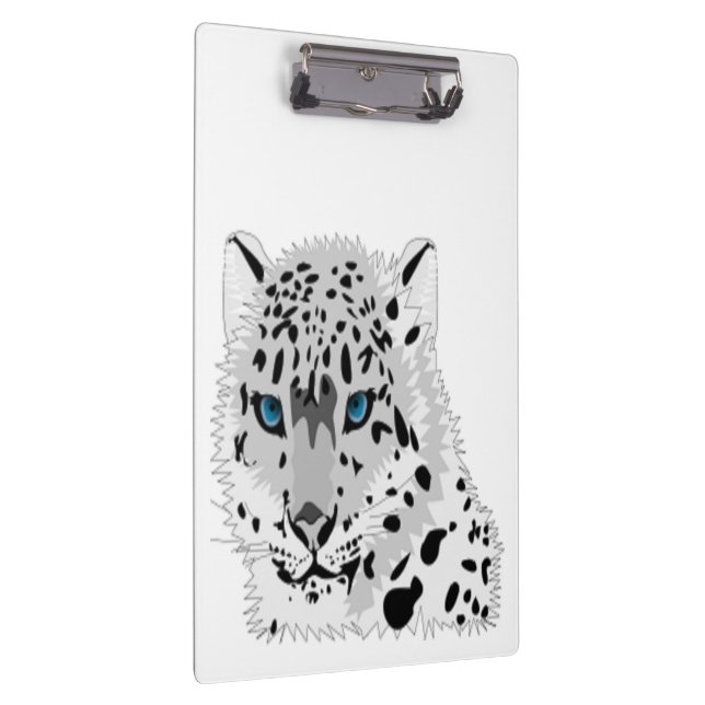 SNOW LEOPARD ANIMAL CLIPBOARD (Right)