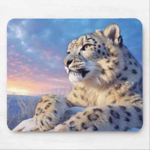 Snow Leopard Animal Nature Majestic Wild Mouse Mat