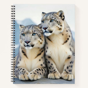 Snow Leopard Animal Nature Wildlife Affection Love Notebook