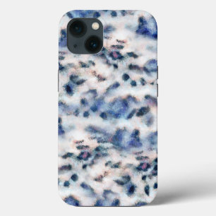 Snow Leopard Animal Print Skin Pattern  iPhone 13 Case