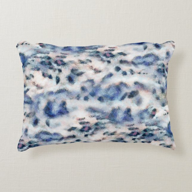 Snow Leopard Animal Print Skin Pattern Decorative Cushion (Front)