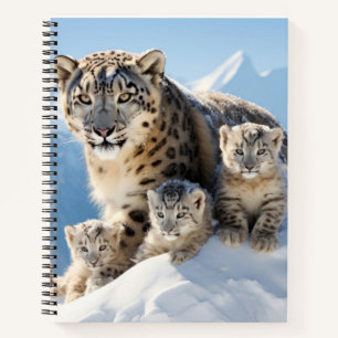 Snow Leopard Animal Wild Beauty Freedom Wilderness Notebook