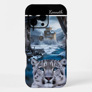 Snow Leopard by the Winter Castle iPhone 16 Pro Max Case