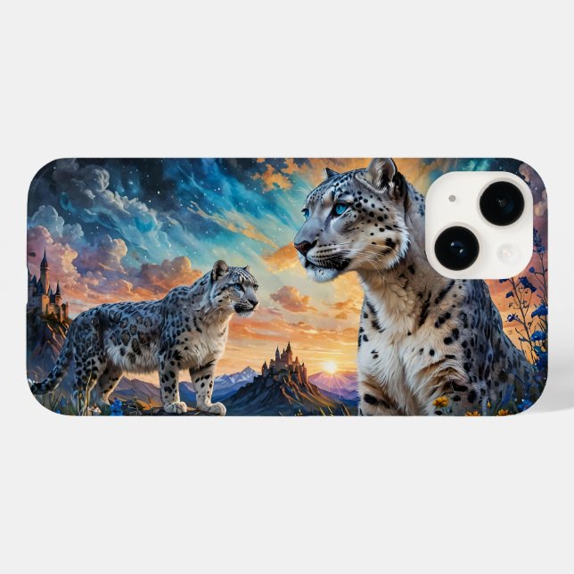 Snow Leopard Castle Sunrise reflection Case-Mate iPhone Case (Back (Horizontal))