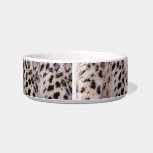Snow Leopard Cat Food Bowl or (Back)