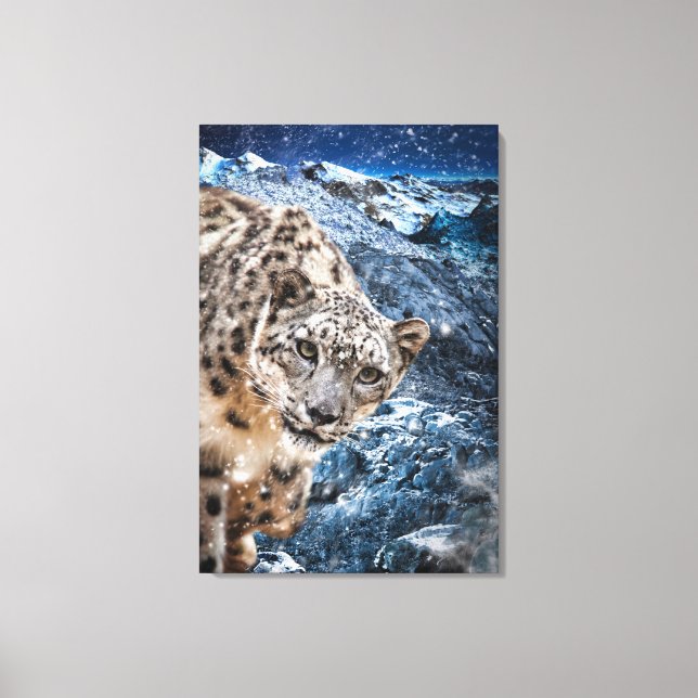 SNOW LEOPARD CLOUD WALKER CANVAS PRINT (Front)
