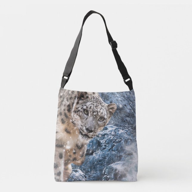 SNOW LEOPARD CLOUD WALKER CROSSBODY BAG (Back)