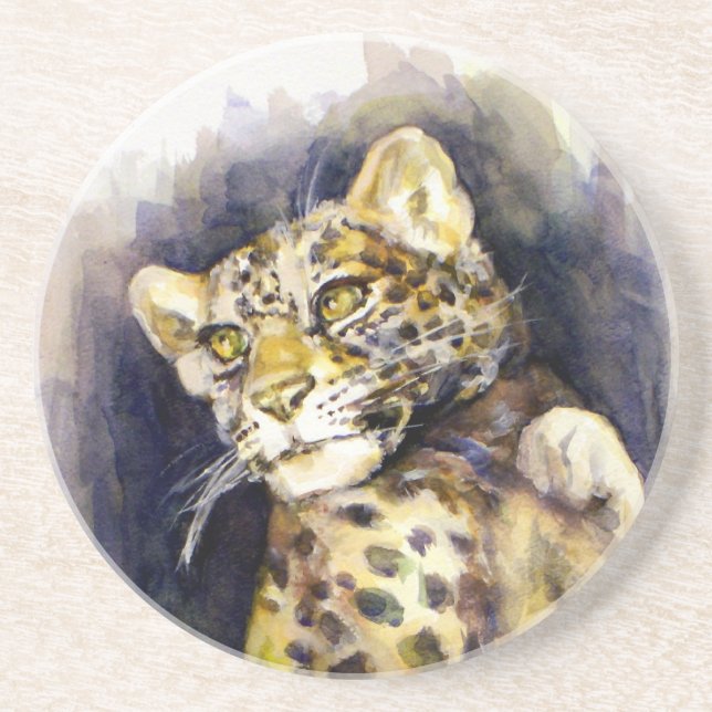 Snow Leopard Coaster (Front)