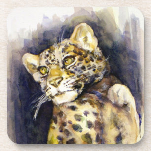 Snow Leopard Cork Coaster