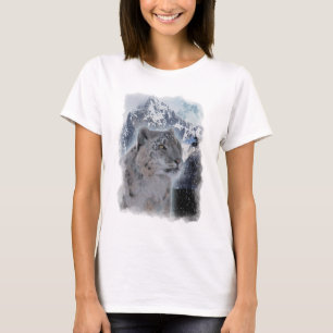 SNOW LEOPARD Endangered Species of Big Cat T-Shirt