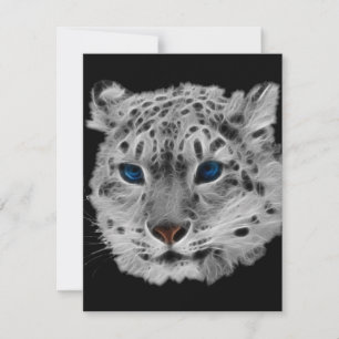 Snow Leopard Fractal Invitation