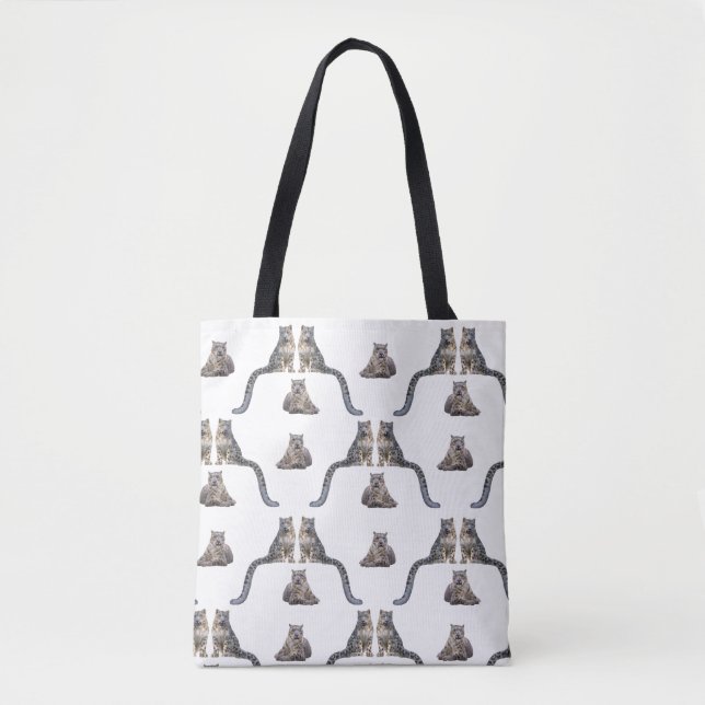 Snow Leopard Frenzy All-Over-Print Bag (Front)