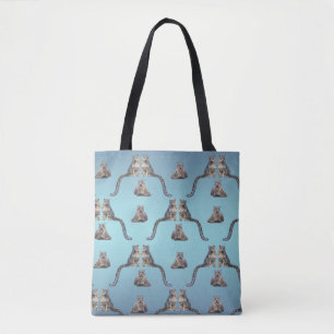 Snow Leopard Frenzy All-Over-Print Bag (Blue Mix)