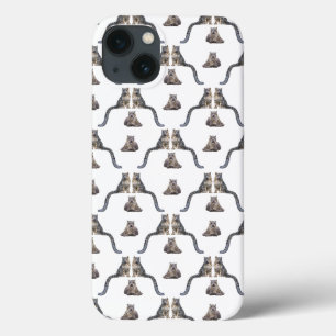 Snow Leopard Frenzy iPad Mini Case (choose colour)