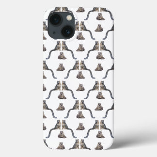 Snow Leopard Frenzy iPad Mini Case (choose colour)