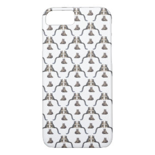 Snow Leopard Frenzy iPhone 7 Case (choose colour)