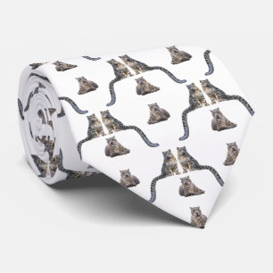 Snow Leopard Frenzy Tie Dbl Sided (choose colour)