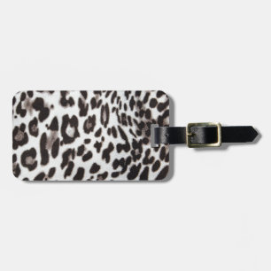 Snow Leopard Fur Luggage Tag