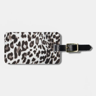Snow Leopard Fur Luggage Tag
