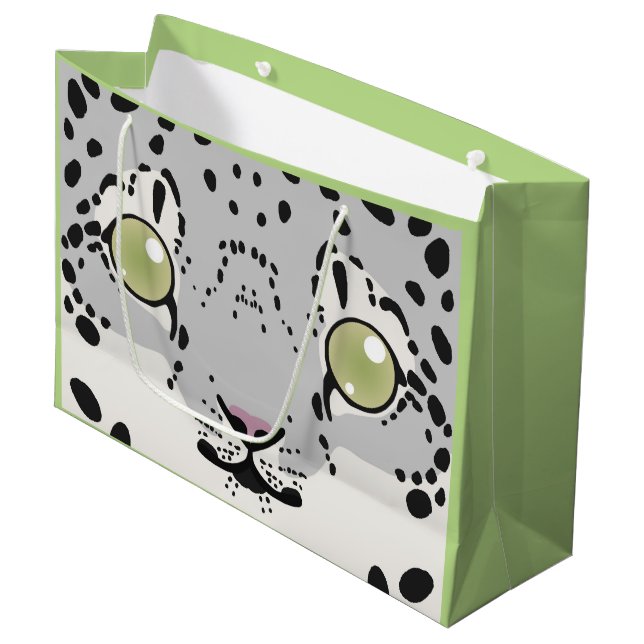 Snow Leopard Gift Bag (Front Angled)