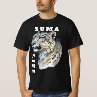 Snow Leopard Graphic Tee - Suma Life Wildlife Blac